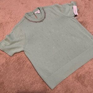 Liz Claiborne Light Green Knit Top